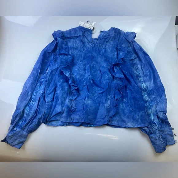 Allison New York INDIGO GARMENT DYE Sara Top N273-42 - Picture 5 of 8